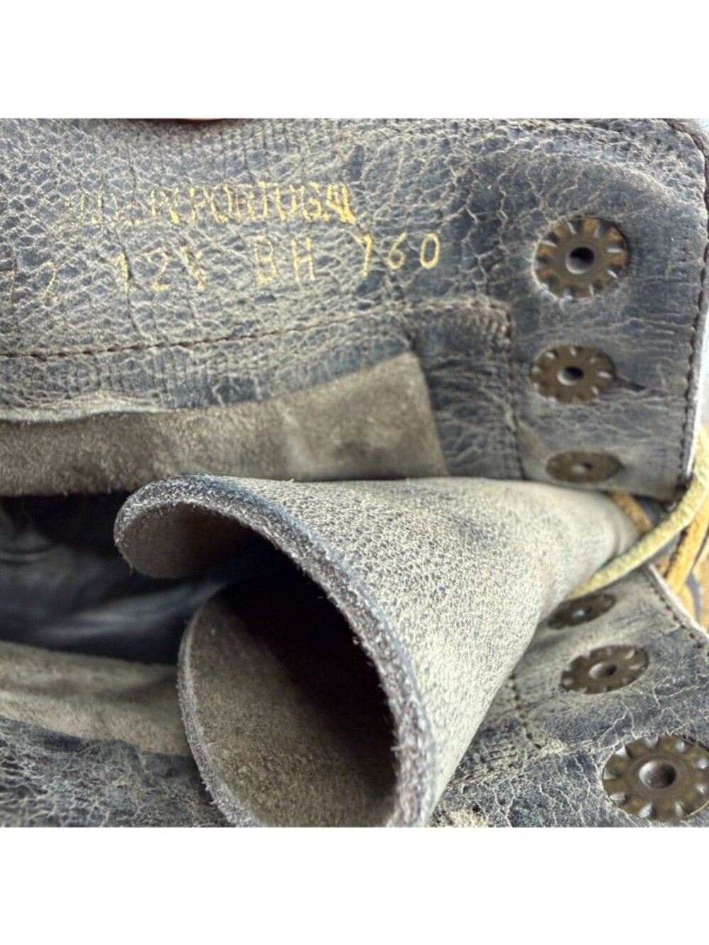 Parkhurst Mens Lace-Up Leather Kudu Boots Vibram Sole Size 12.5 Made In Portugal - Picture 6 of 8